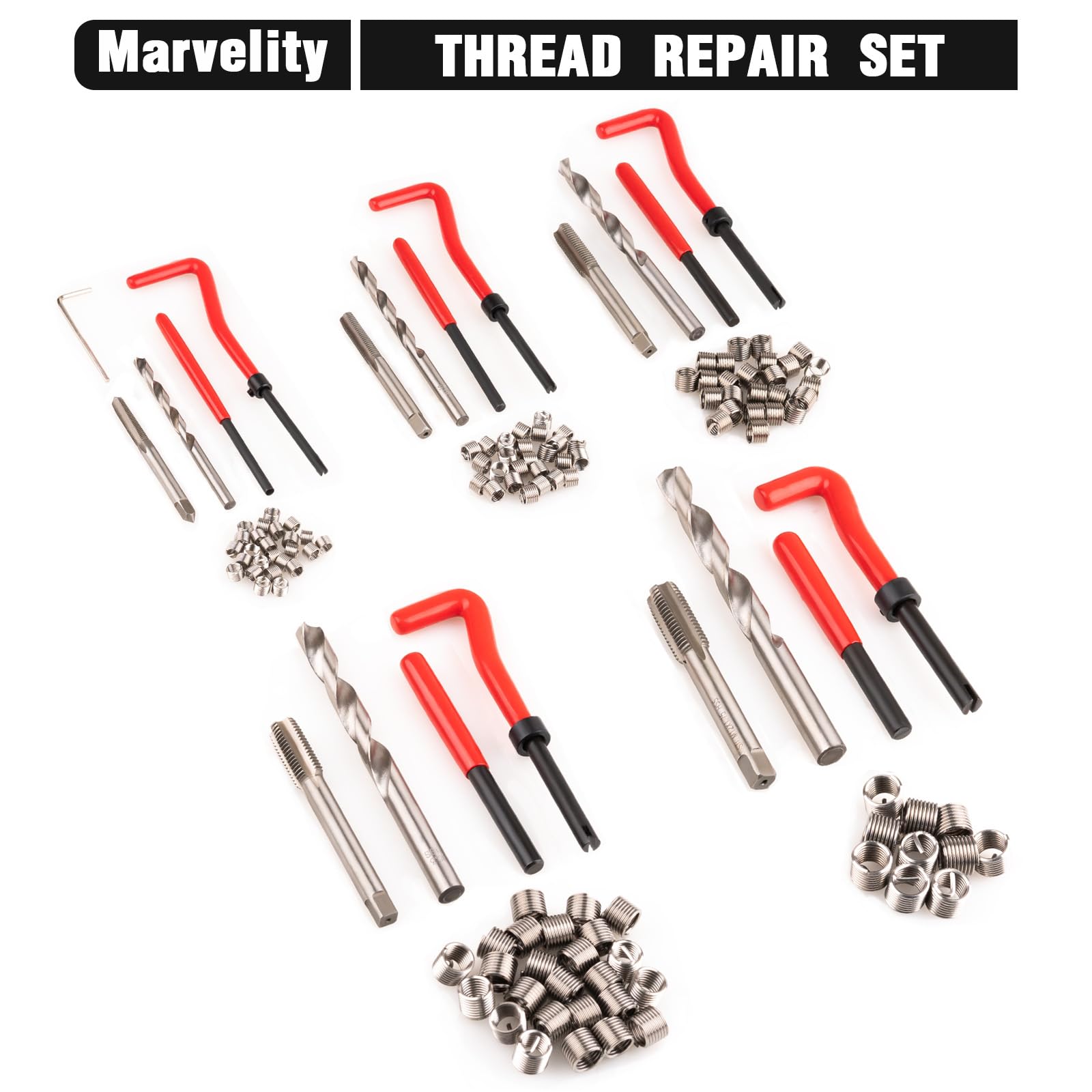 Marvelity wire thread insert close-up showing durable finish for stronger threads