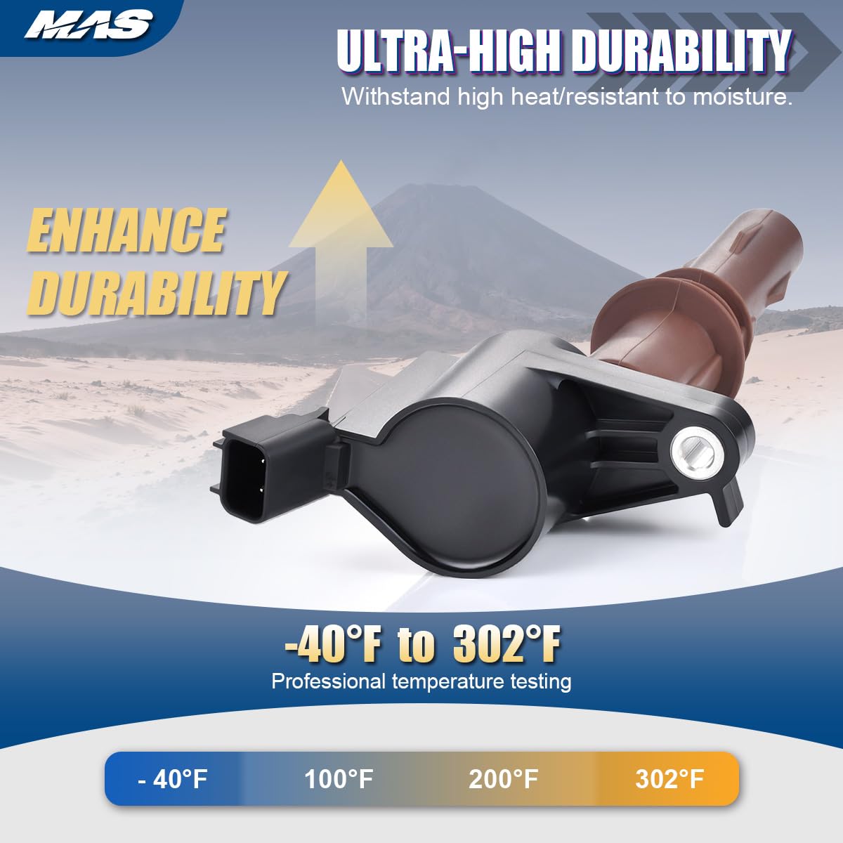 MAS boot material texture showing heat-resistant durability benefit