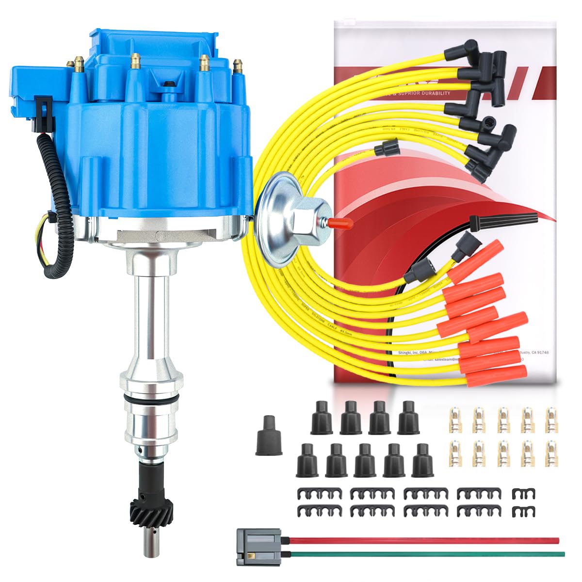 MAS HEI distributor front view showing cap and boots for reliable ignition