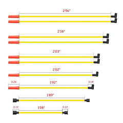 MAS spark plug wires full set laid out to ensure correct lengths