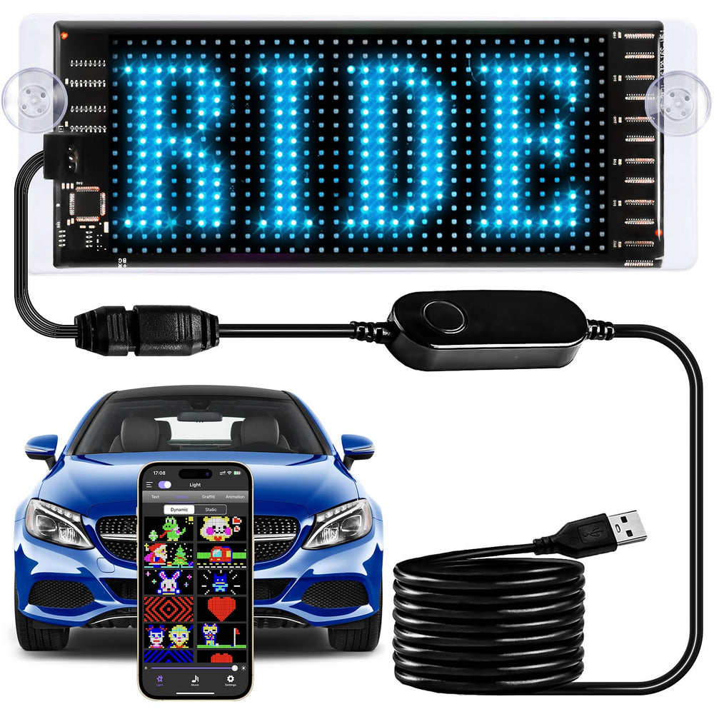 Maschsea front view LED panel showing clear scrolling message and visibility
