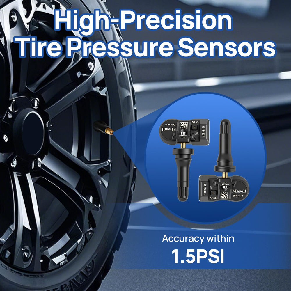 Masoll sensor label closeup showing OE numbers and compatibility benefit