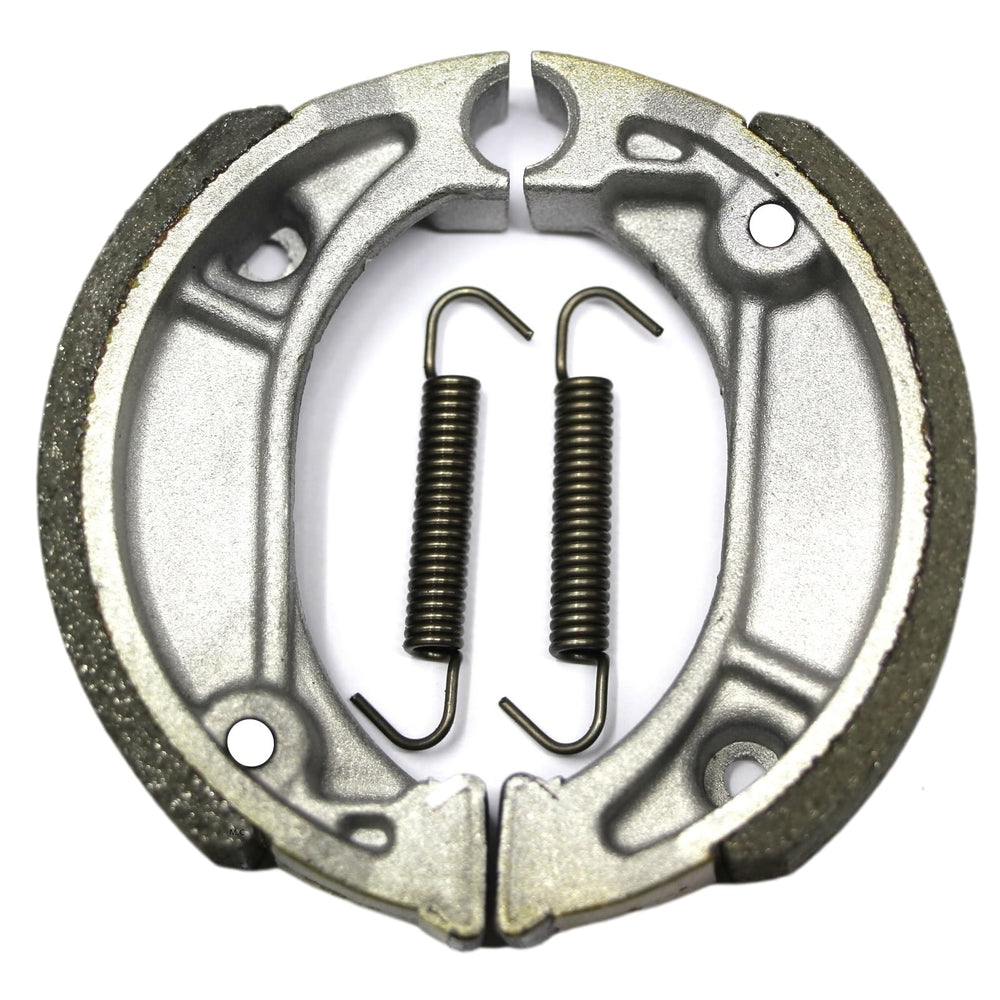 Master Chen brake shoes installed on a Honda CRF drum brake demonstrating proper fit