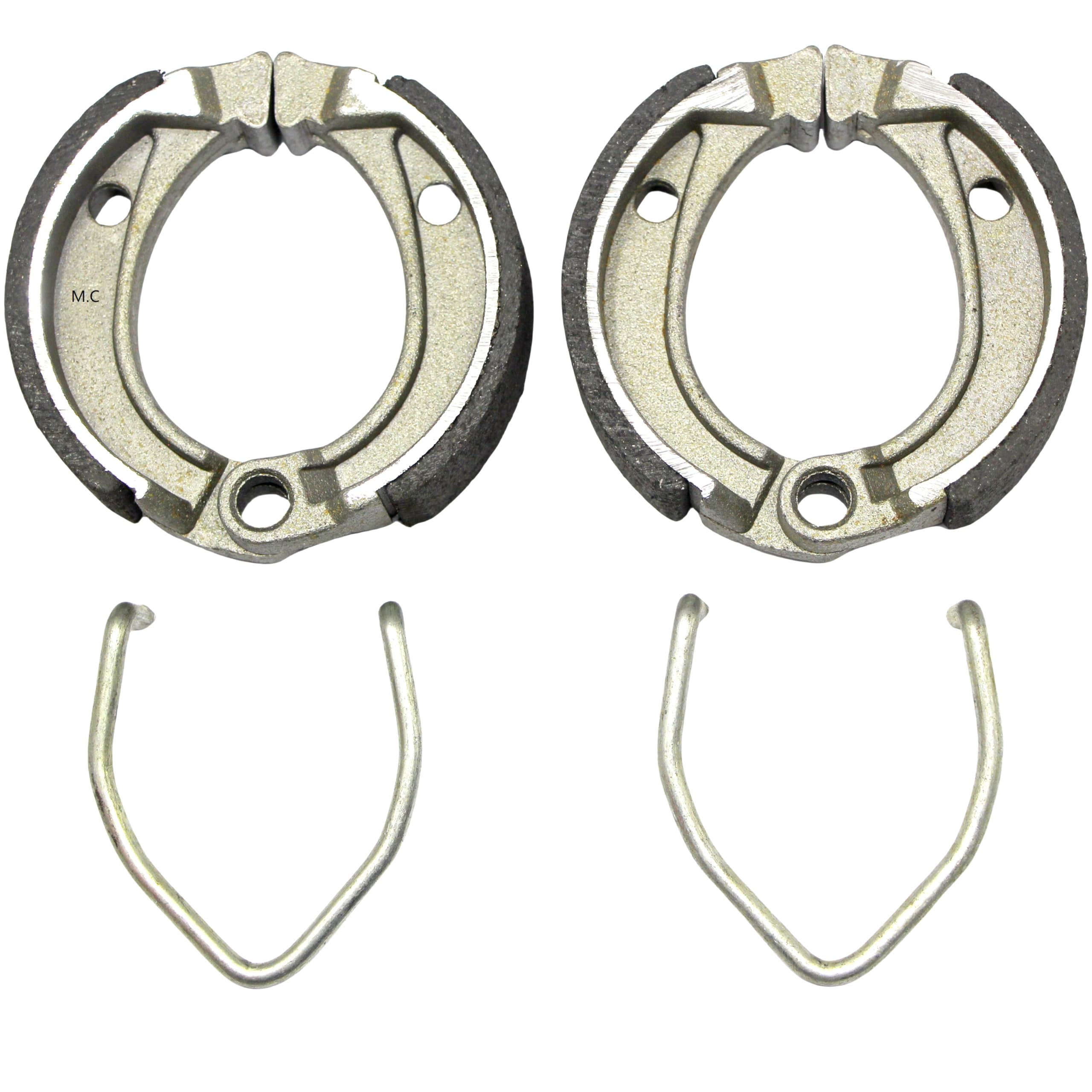 Master Chen brake shoes installed on a Polaris Sportsman front drum, demonstrating correct fit and safety benefit