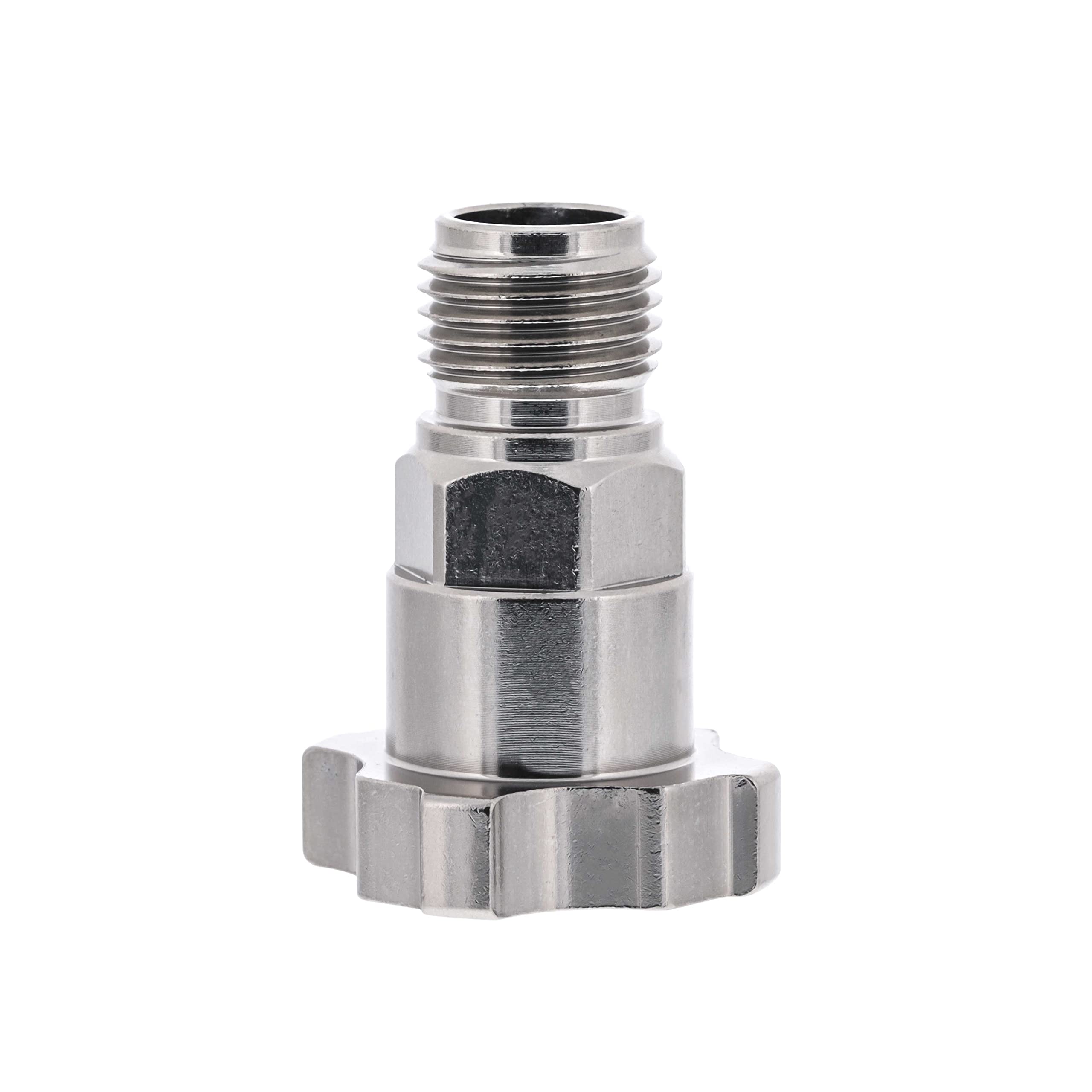 Master Airbrush MPS-844 front view showing durable machined adapter and secure seal benefit