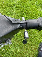 Master Lock close-up of chrome-plated shackle and water-tight cap, corrosion protection