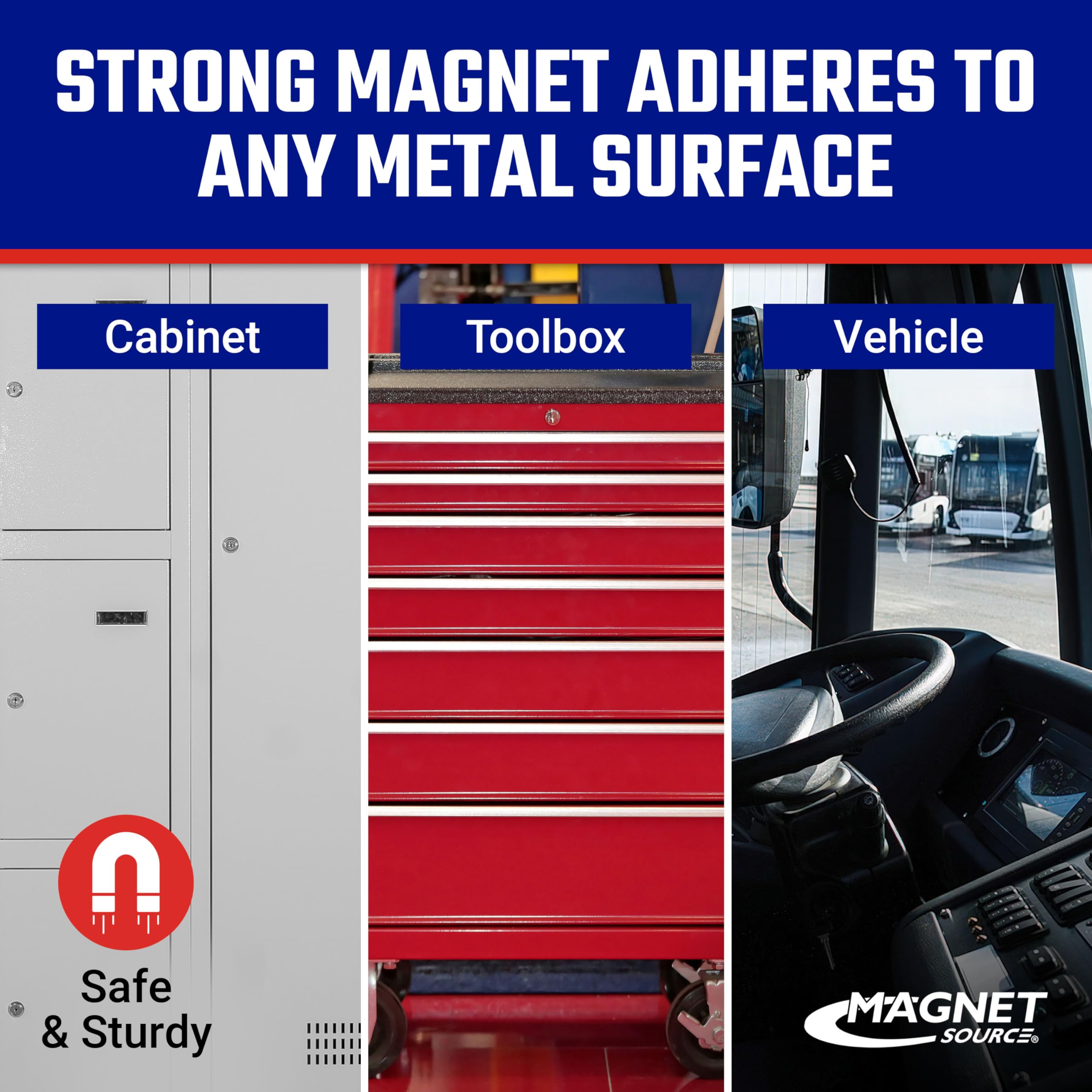 Master Magnetics caddy next to ruler showing 3.3 inch diameter and scale
