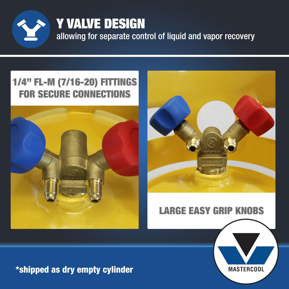 Mastercool collar and handle view for easier lifting and safer transport