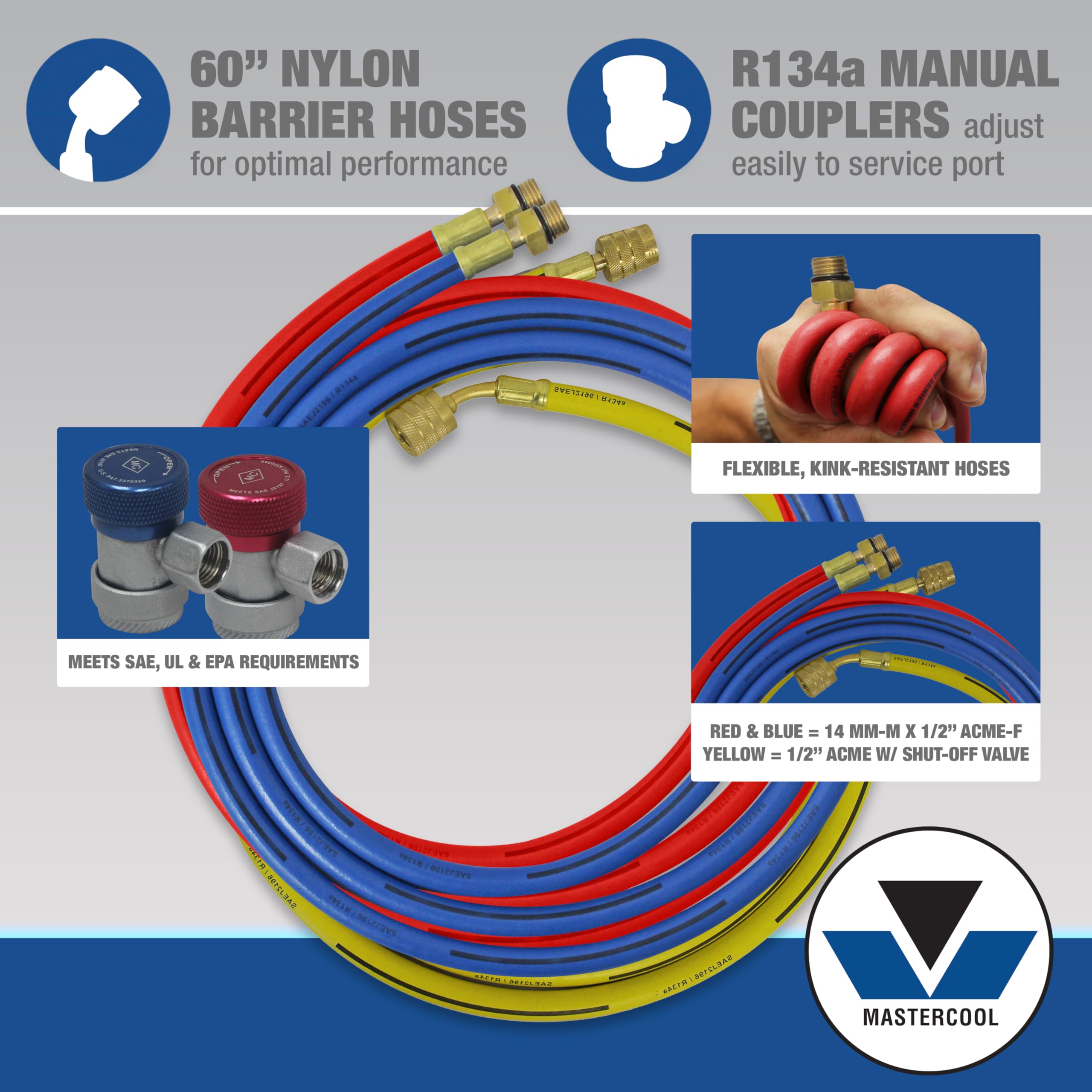 Mastercool sight glass showing refrigerant flow for quick visual diagnostics benefit