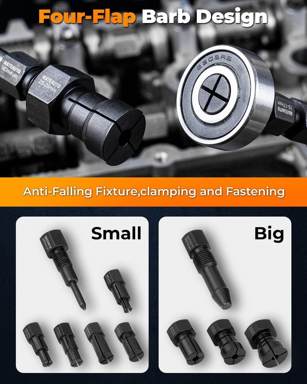 MateAuto in use on motorcycle hub demonstrating safe bearing removal