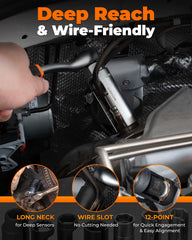 MateAuto thread chaser detail demonstrating clean threads and restored sensor fitment