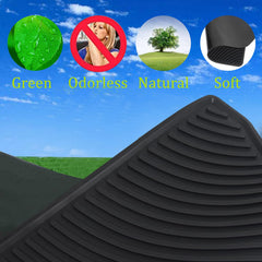 Matericuo driver mat close to pedals showing secure fit and safety benefit