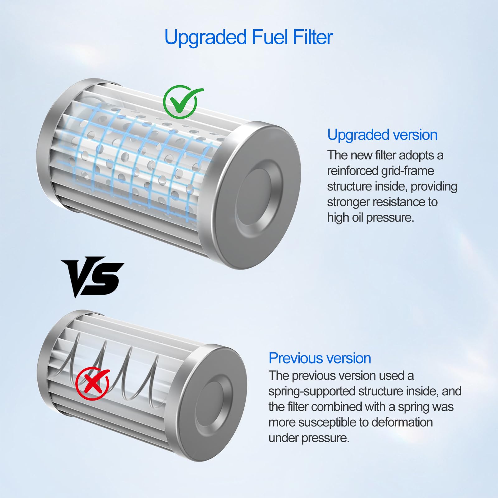 MATWEI filter in hand showing scale and easy serviceability