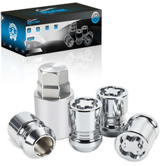 Maureen wheel lock front packaging showing set and chrome finish for secure appearance