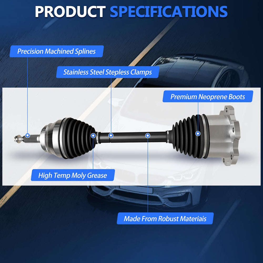 Maxfavor axle engaged at wheel hub illustrating secure fit and ease of installation