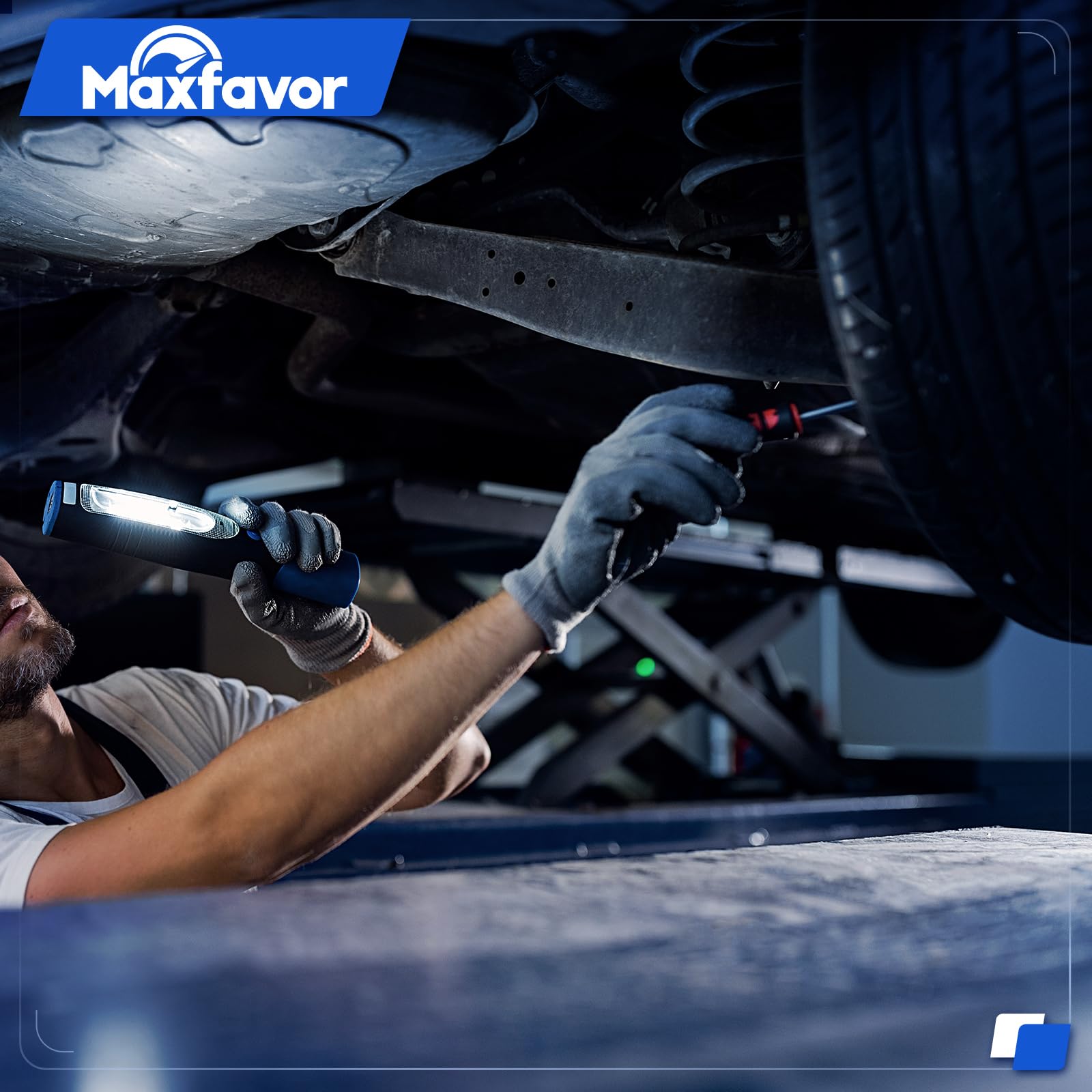 Maxfavor axle in garage during installation showing ease of replacement benefit