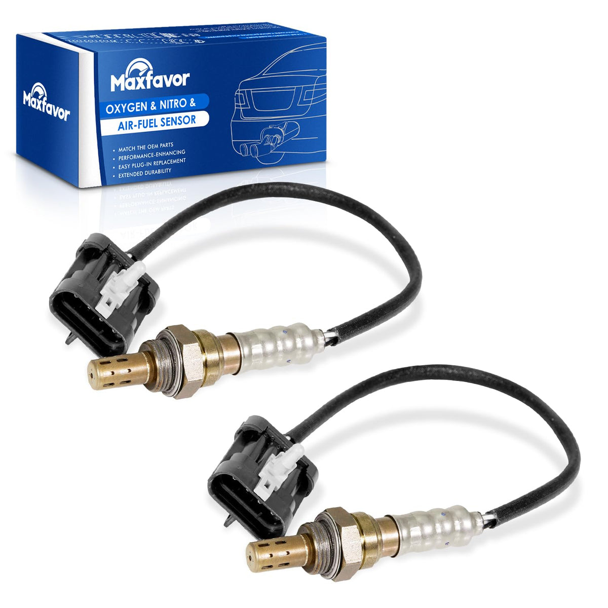Maxfavor front packaging showing two 234-4012 sensors and labels for correct fitment