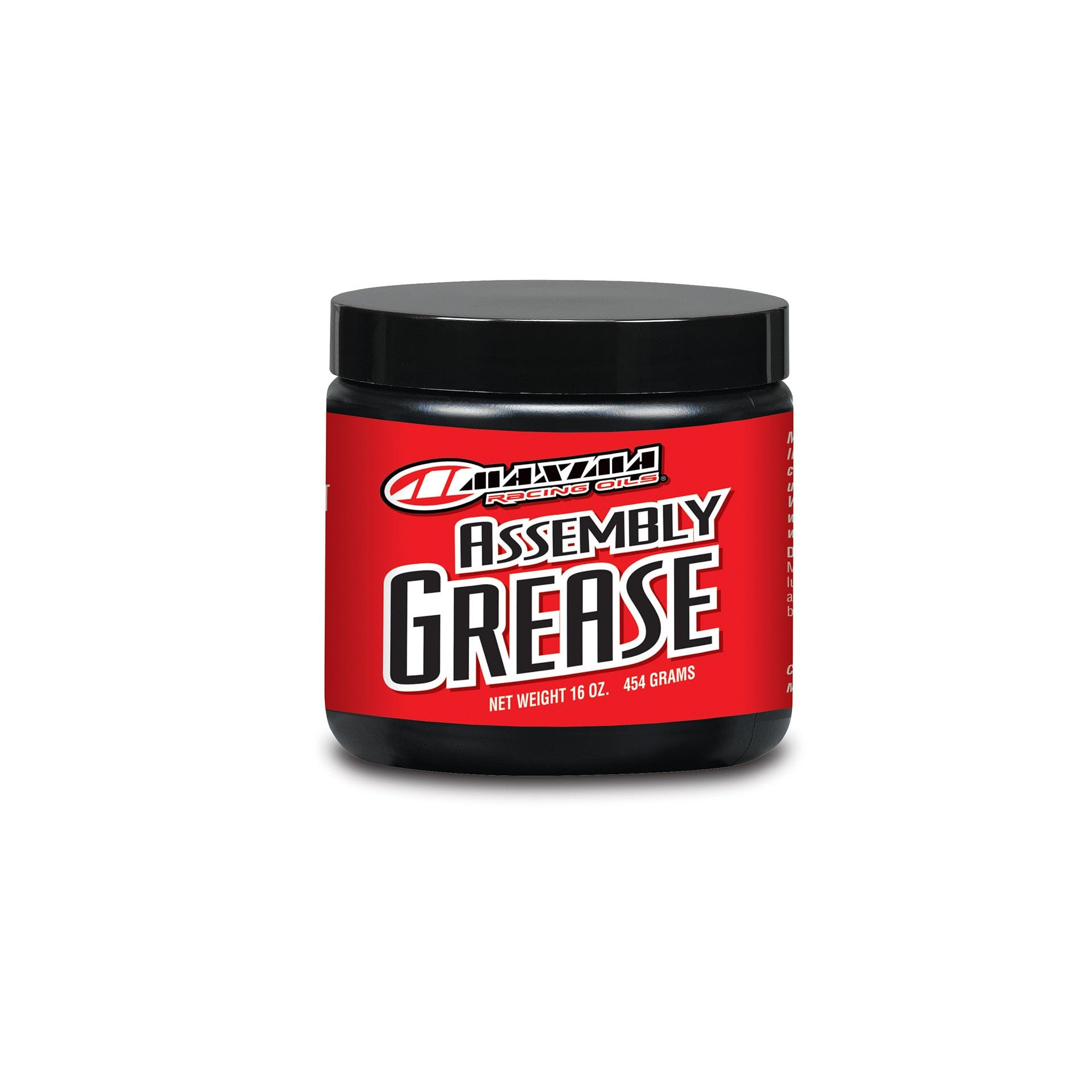 Maxima assembly grease front can showing label and 16 oz size, protects parts during install