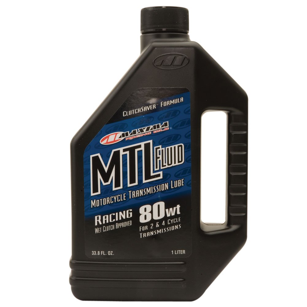 Maxima MTL-R front bottle image showing label and 80wt performance benefits