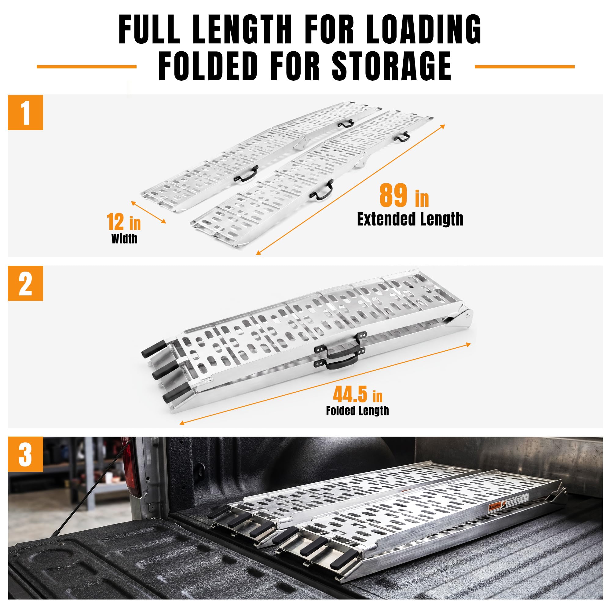 MAXIVAMN folded ramp with carry handle for easier transport and storage