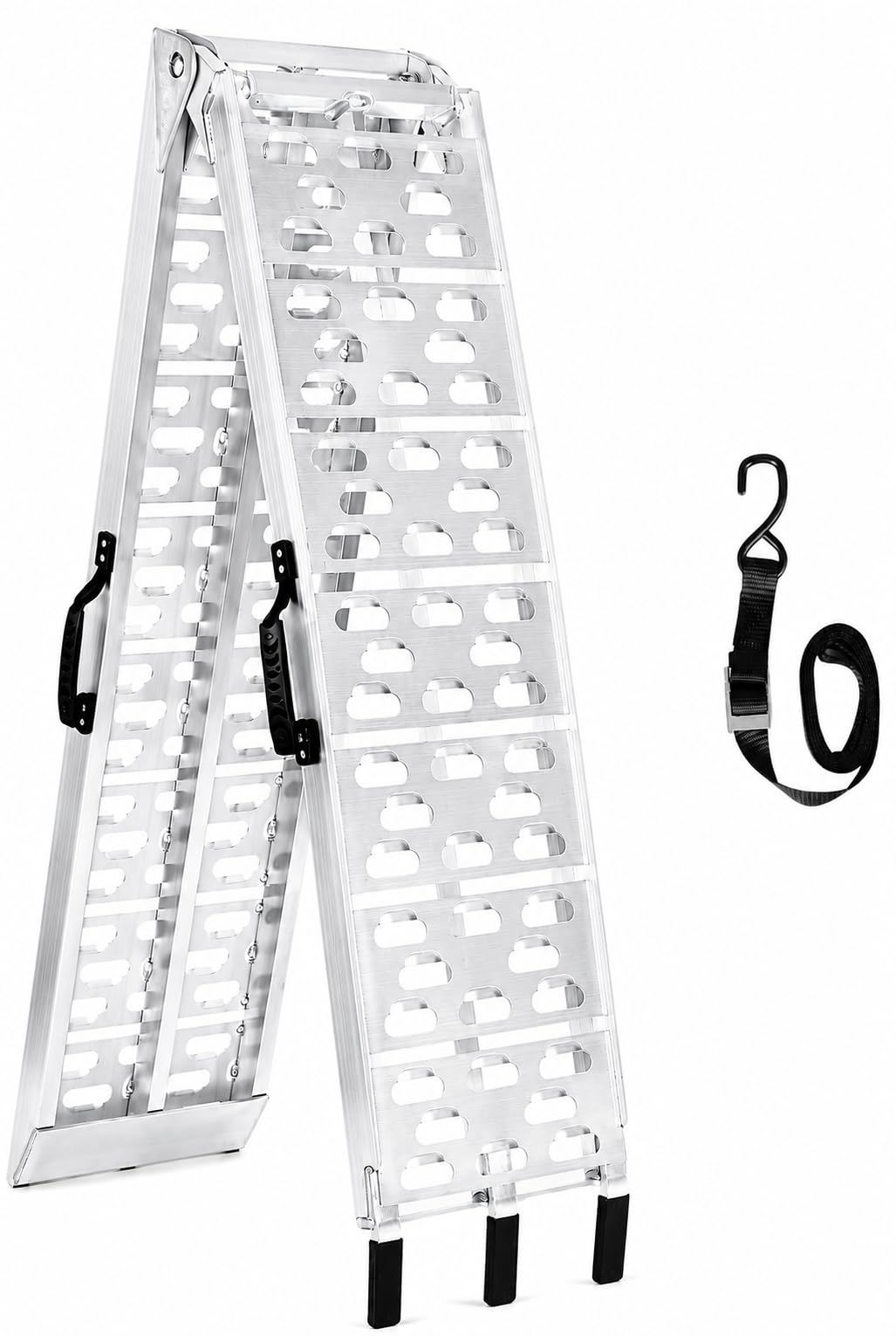 MAXIVAMN front view folded ramp showing compact storage and portability