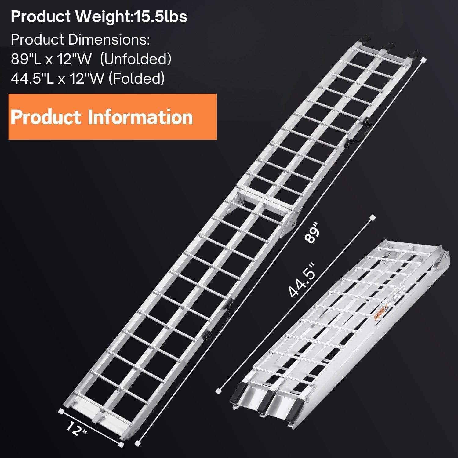 MAXIVAMN open ramp length illustrating gentle approach angle for safer loading