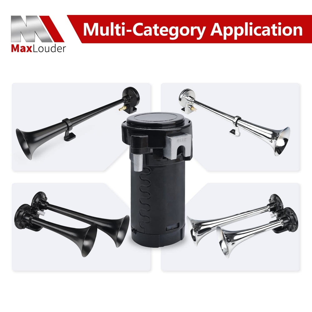 MaxLouder mounted under hood next to battery to show compact scale and easy-fit installation