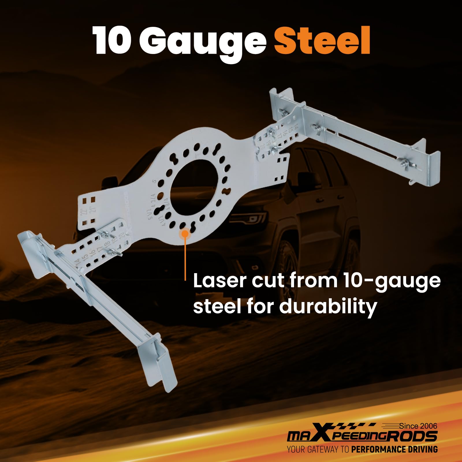 maXpeedingrods bolt pattern detail showing 5-lug options for accurate matching