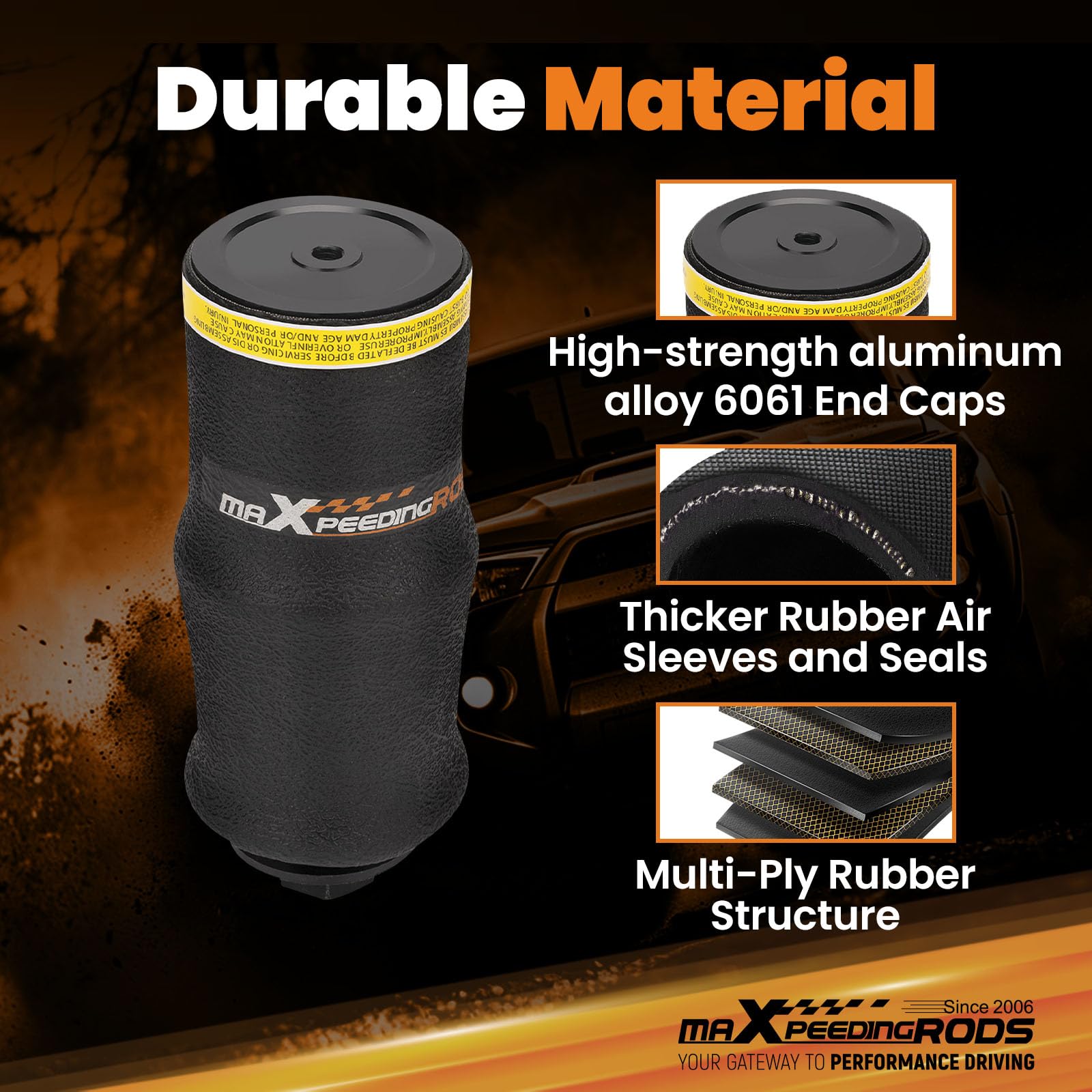 maXpeedingrods top mount and stud detail showing secure fastening and easy installation