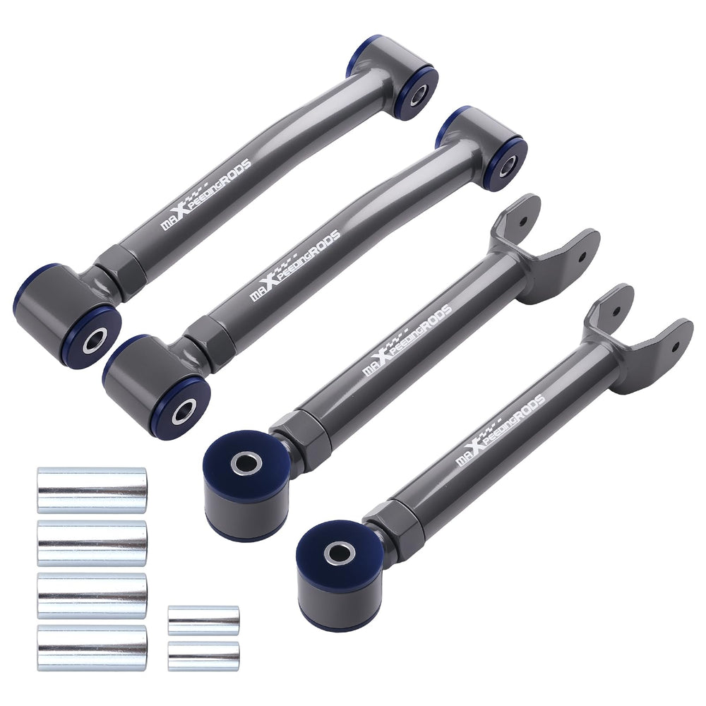 maXpeedingrods full front control arm kit showing all components and fitment benefit