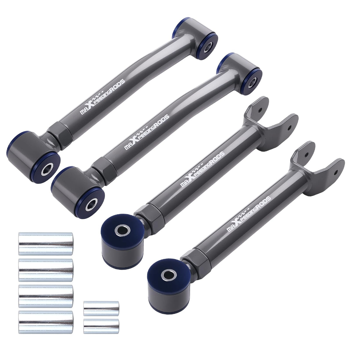 maXpeedingrods full front control arm kit showing all components and fitment benefit