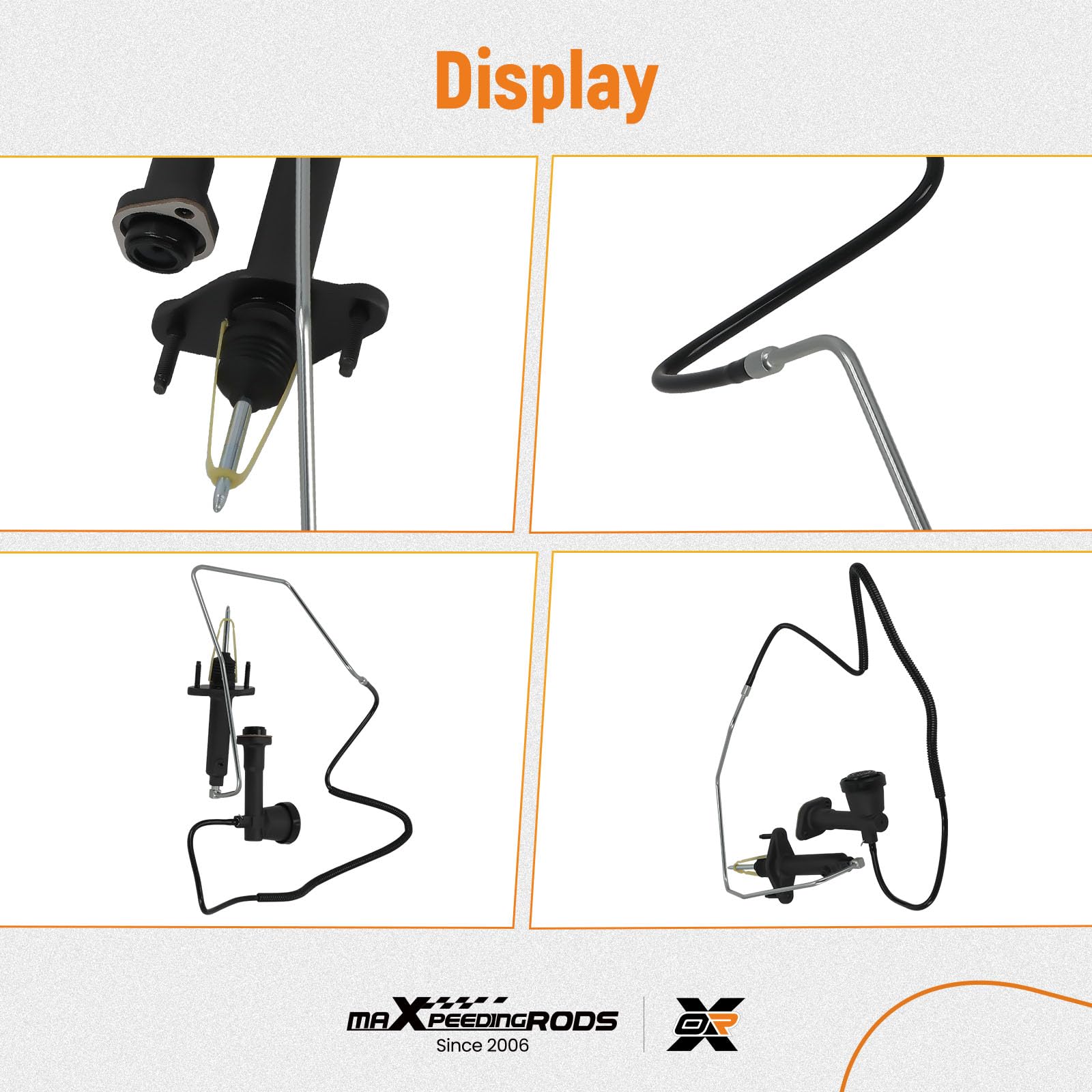 maXpeedingrods packaging and parts layout showing kit contents, ready-to-install convenience