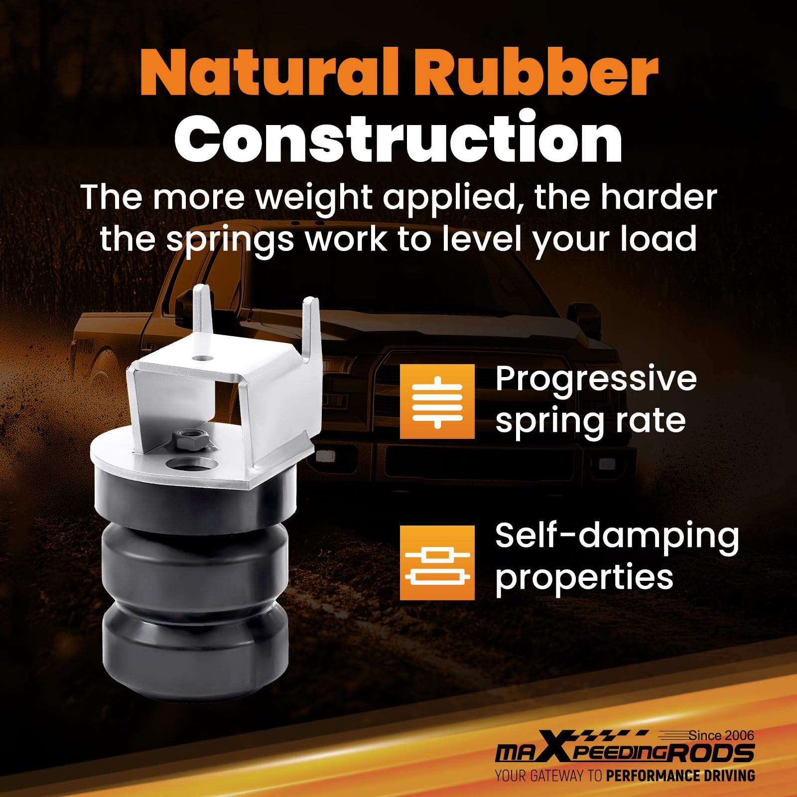 maXpeedingrods close-up of hollow rubber spring texture for durable support