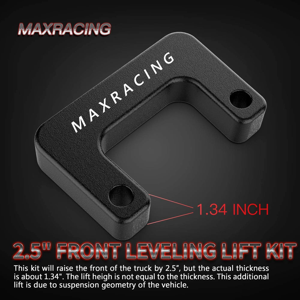 MAXRACING installed on front strut side view showing improved clearance