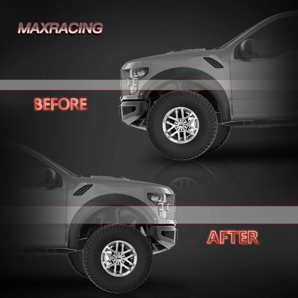 MAXRACING lifestyle truck parked scene showcasing leveled stance