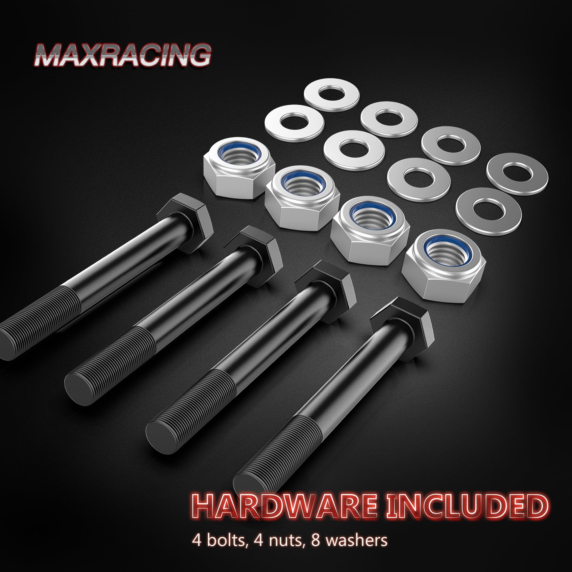 MAXRACING spacer next to ruler illustrating compact thickness and true lift