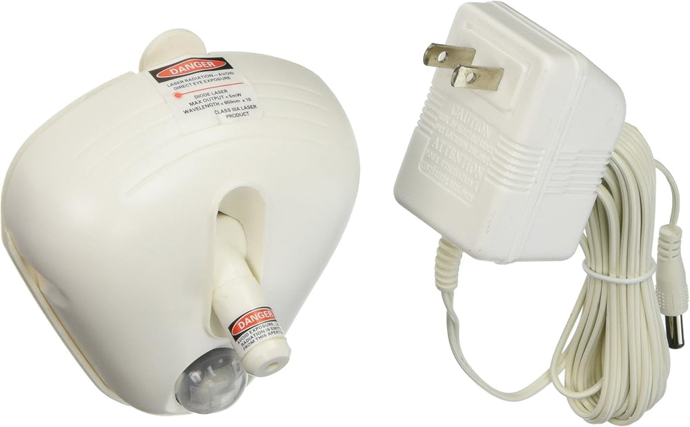 Maxsa Park Right front unit in white showing compact design and easy ceiling mount benefit