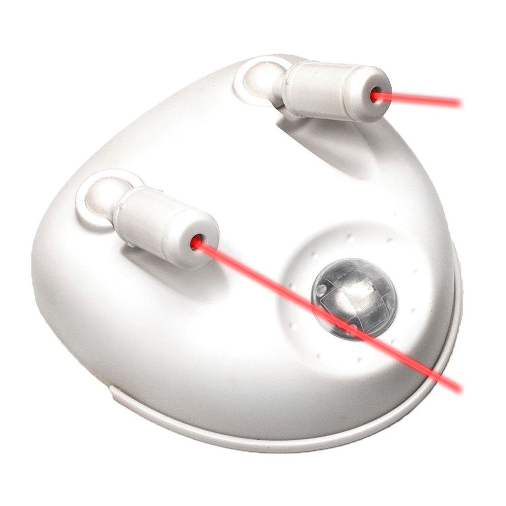 MAXSA red laser dot on windshield indicating consistent stop point and safer parking