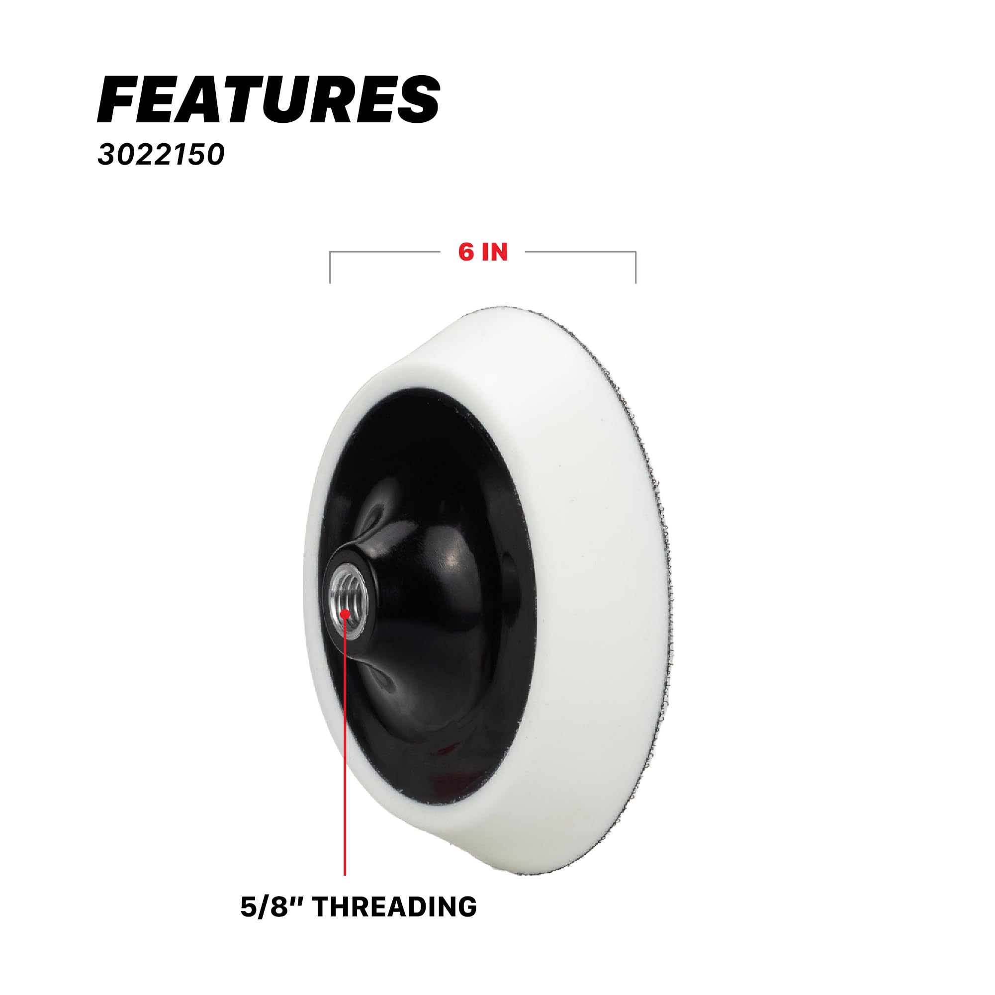 Maxshine close-up of hook and loop face securing polishing pads reliably