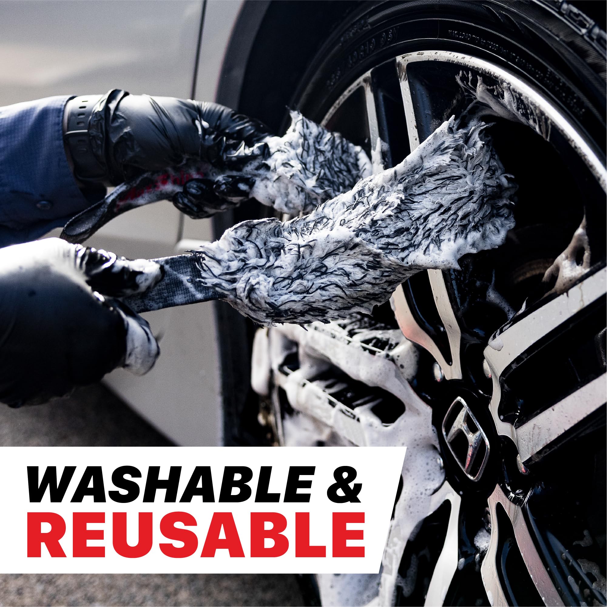Maxshine belt included in detailing kit speeding up wheel cleaning