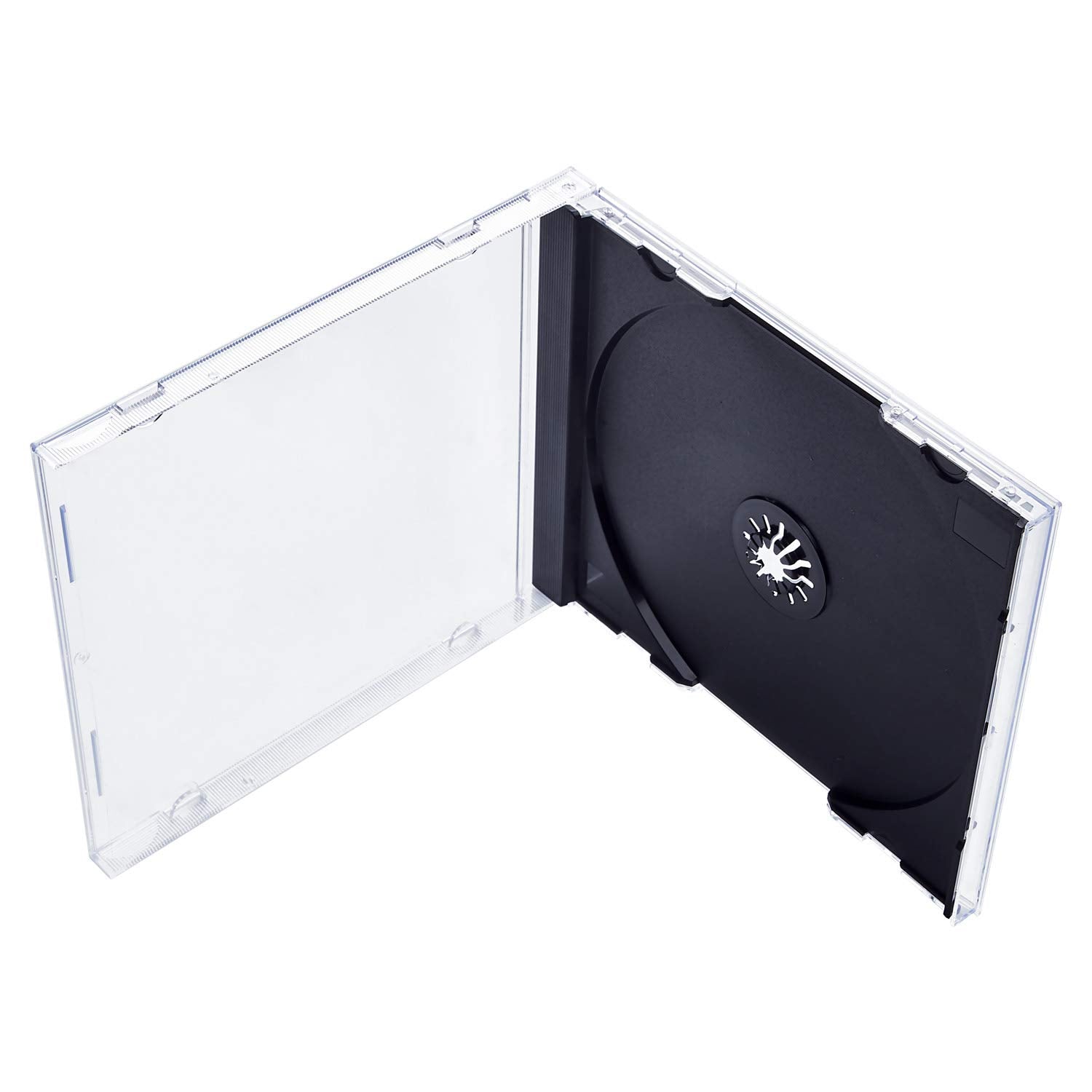 Maxtek jewel case with disc inside demonstrating secure storage and presentation