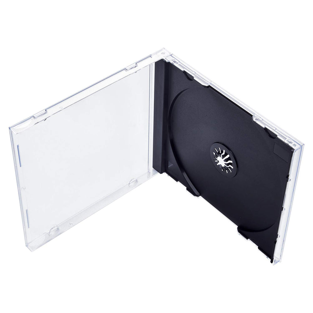 Maxtek jewel case with disc inside demonstrating secure storage and presentation