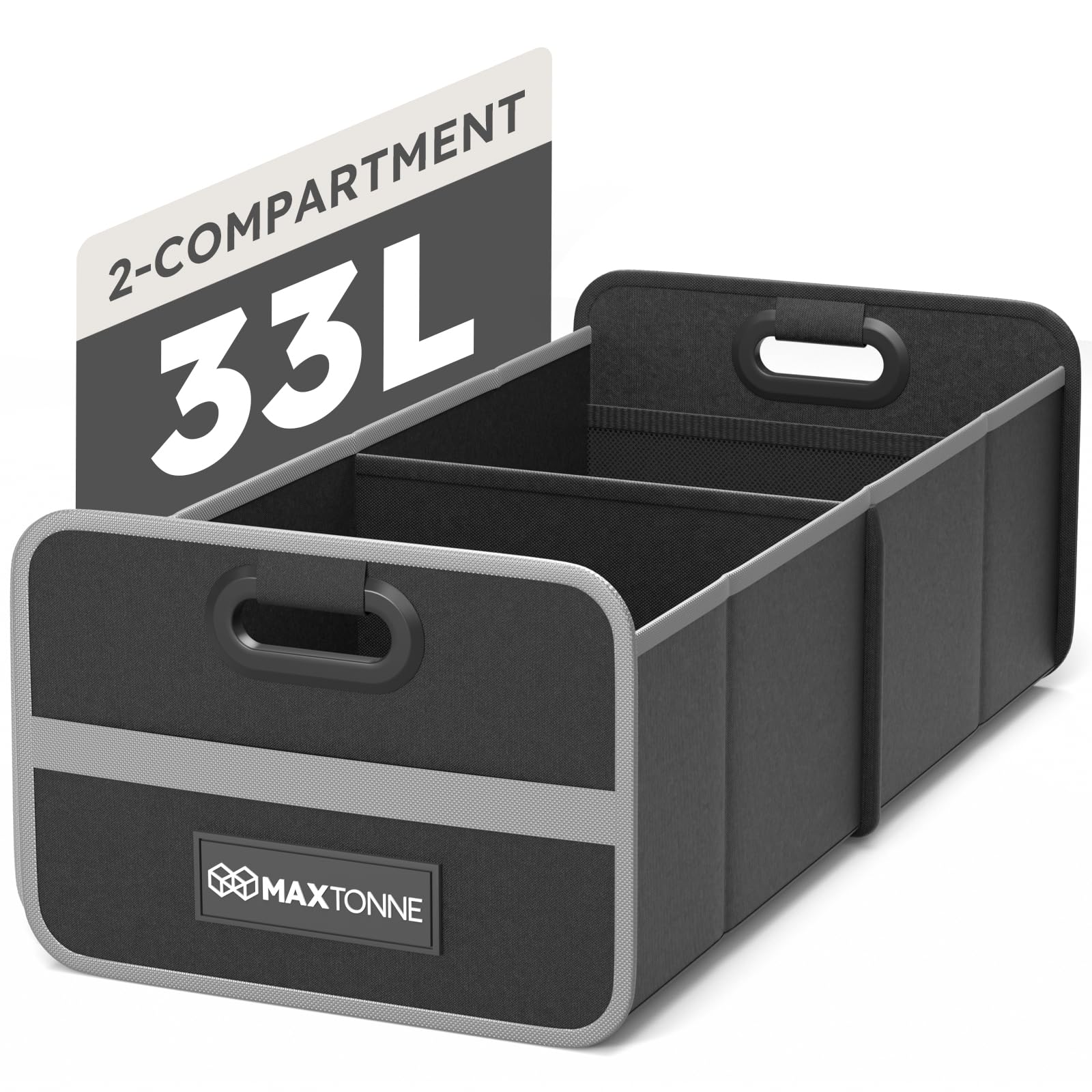 Maxtonne front view showing organizer layout and easy loading benefit