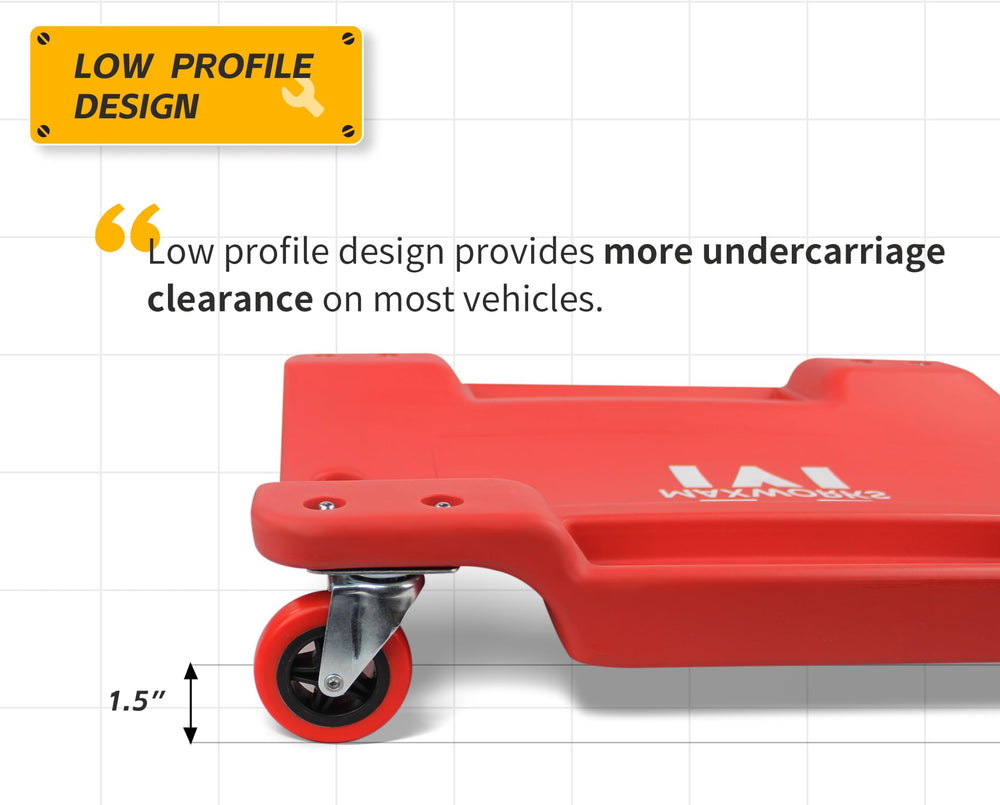 MaxWorks six swivel casters detail for smooth mobility across garage floors