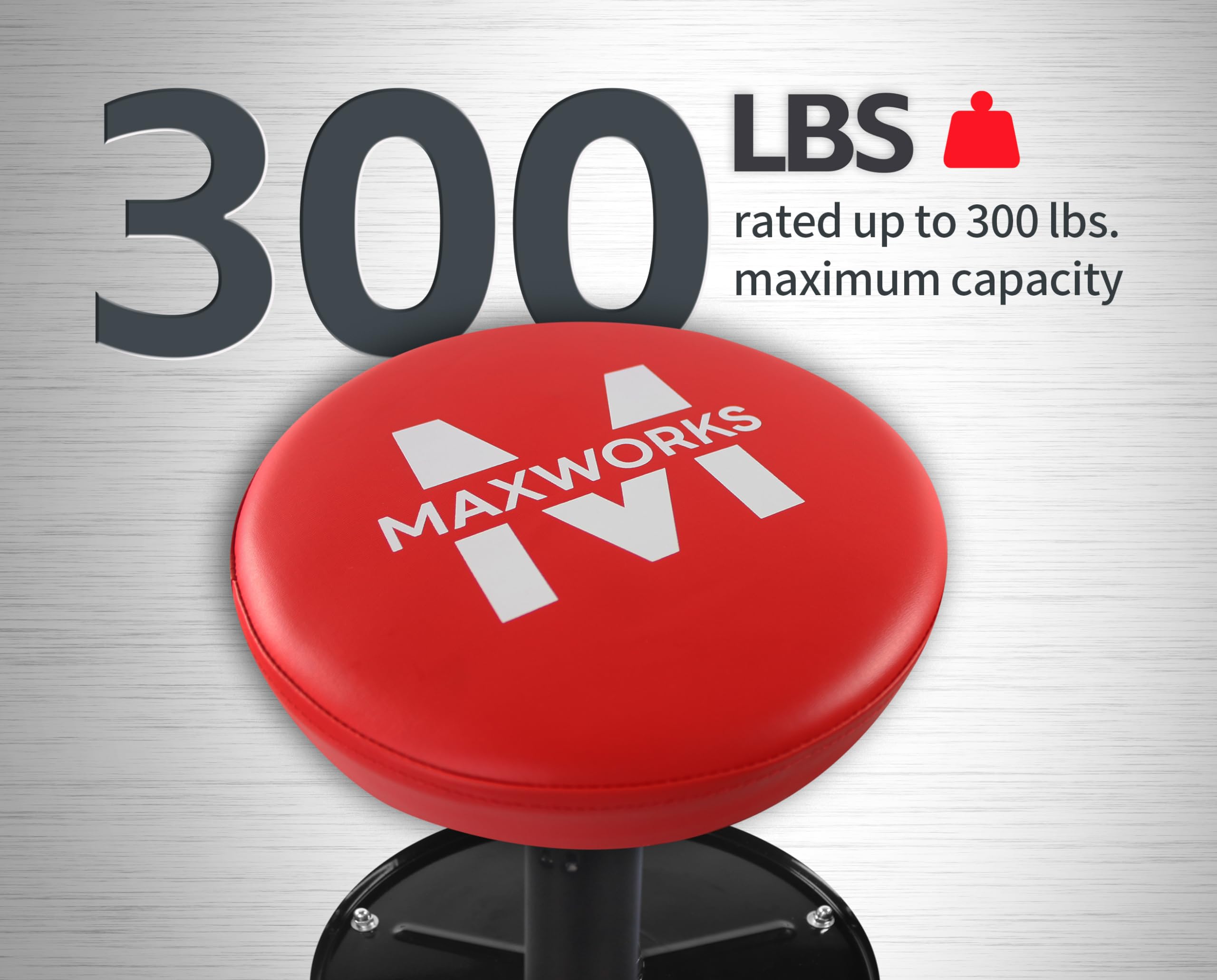 MaxWorks close-up of non-marring swivel castors providing stable, floor-safe mobility