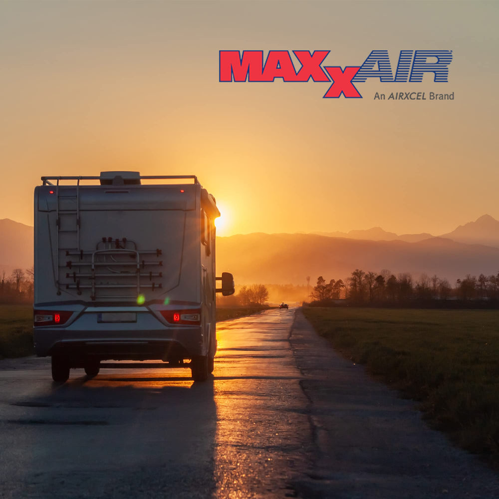 maxxair beside ruler showing 14x14 compatibility for accurate fit