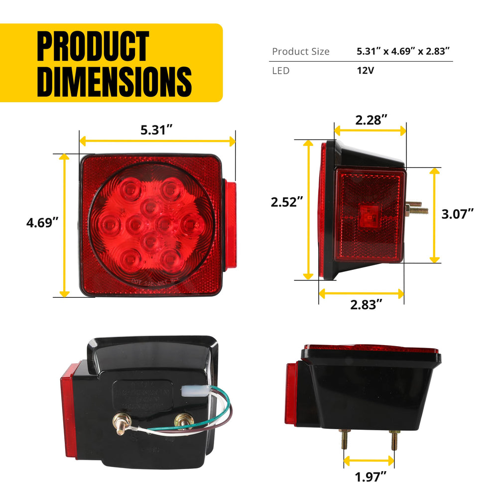 MAXXHAUL 70460 illuminated at night providing bright road-visible signals