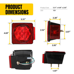 MAXXHAUL 70460 illuminated at night providing bright road-visible signals