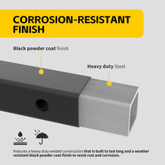 MAXXHAUL powder-coated ball mount side profile showing welded construction and durable finish