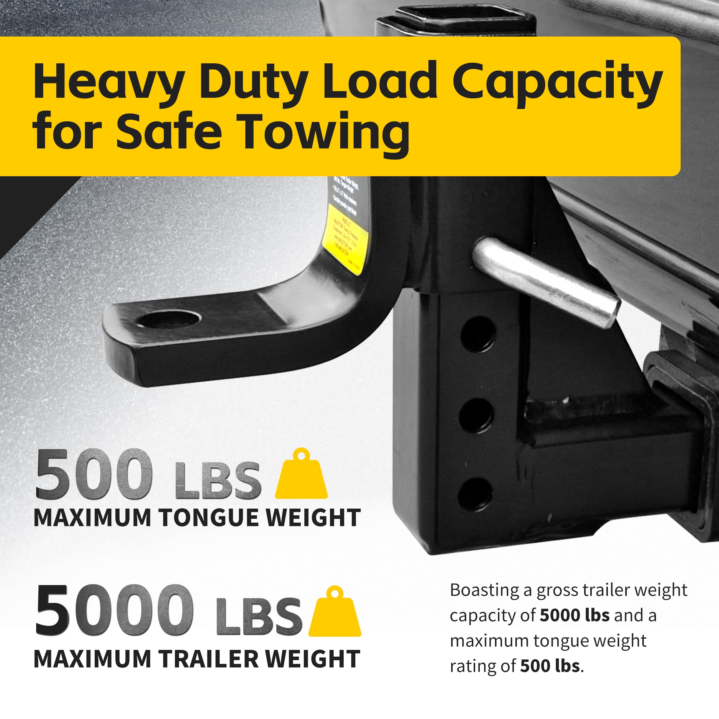 MAXXHAUL dual-pin locking mechanism illustrating secure, reliable attachment
